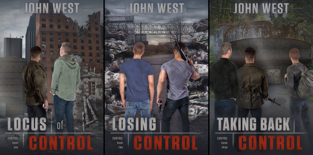 custom book cover design and series branding design by Los Angeles graphic designer Mich Fisher - The Control Series by John West