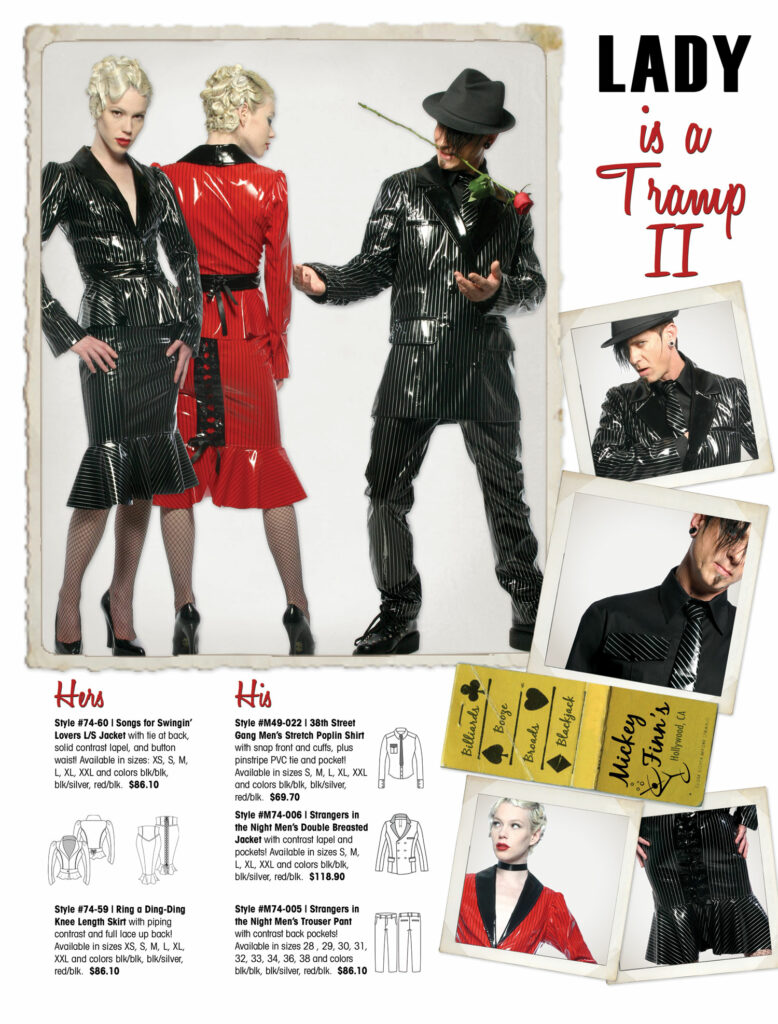 fashion catalog design by Los Angeles graphic designer Mich Fisher - Lip Service catalog - Lady is a Tramp II