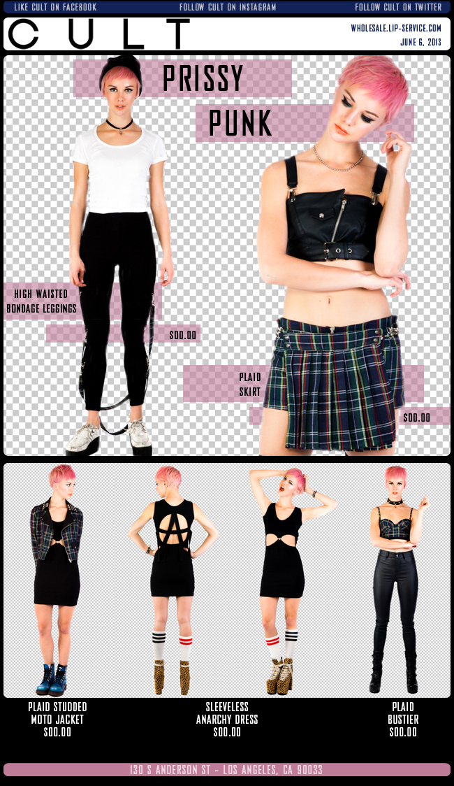 fashion email marketing campaign design - Lip Service Cult Prissy Punk