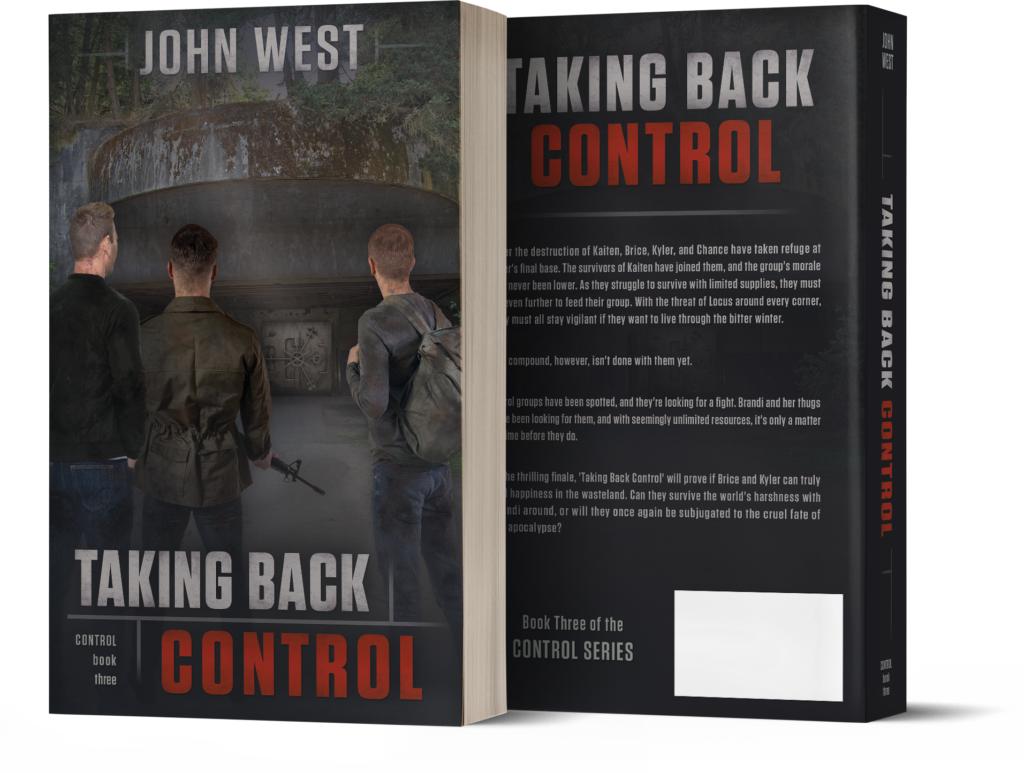 custom book cover design and series branding design by Los Angeles graphic designer Mich Fisher - Taking Back Control (The Control Series) by John West