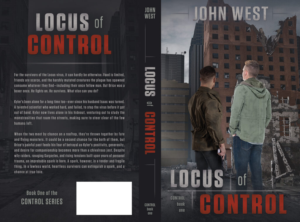 custom book cover design by Los Angeles graphic designer Mich Fisher - Locus of Control (The Control Series) by John West