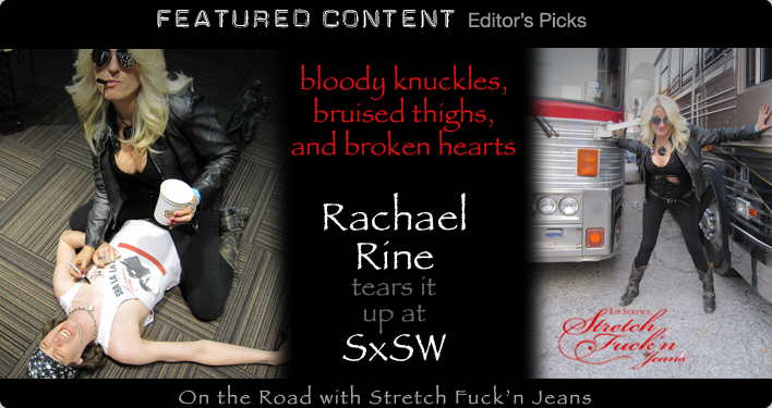 Social Media Graphics Design by Los Angeles graphic designer Mich Fisher - Lip Service, Rachel Rine, SXSW