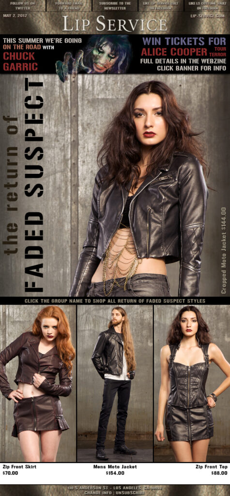 fashion email marketing campaign design - Lip Service Faded Suspect